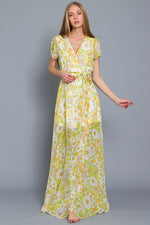 White Yellow Floral Maxi