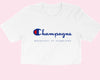 Champagne Breakfast of Champions Crop Top