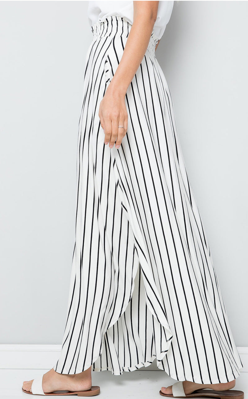Vertical Stripe Maxi Skirt
