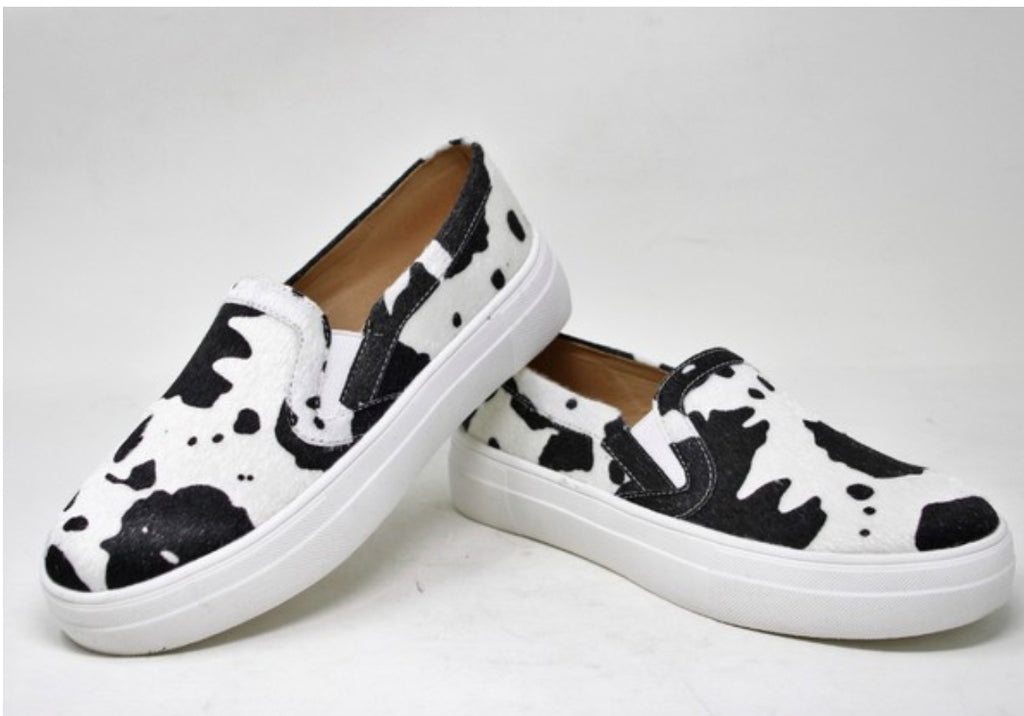 Cow Print Sneakers