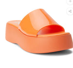 Solar Orange Platform Sandal