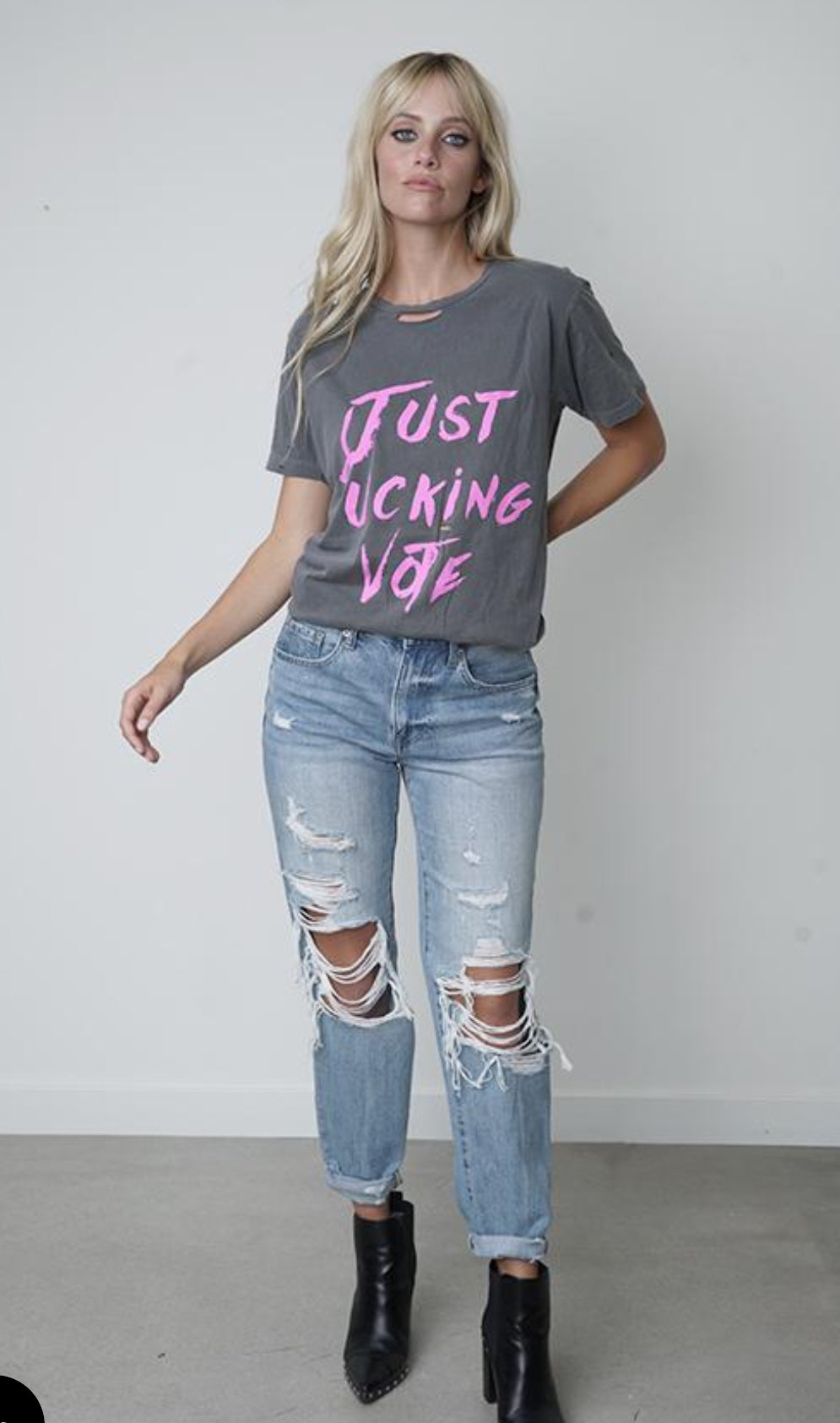 Just Fucking Vote Destructed Tee