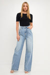 High Waist Wide Leg Denim