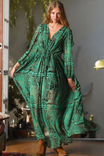 Evergreen Belted Maxi Dress