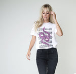 Charming Repeat Snake Distressed Tee