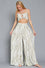 Ivory and Sage Crop Top and Pants Set SET SIZES MUST MATCH
