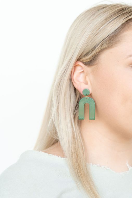 Archie - Forest / Acrylic Earrings