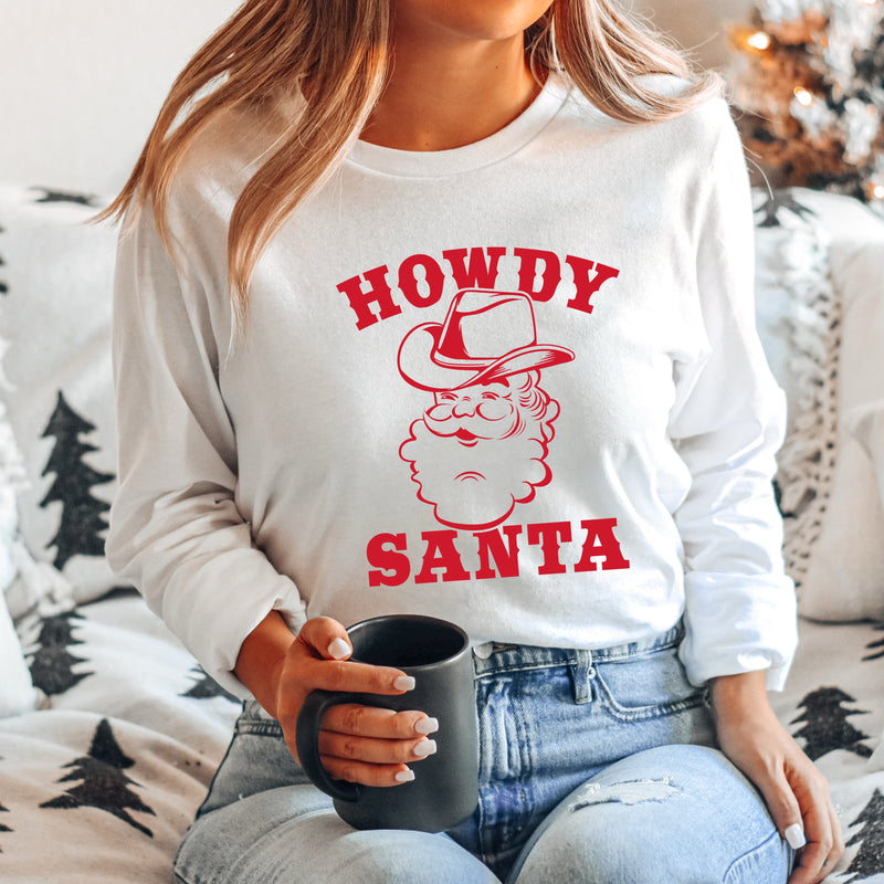 Howdy Santa Claus Long Sleeve Tee