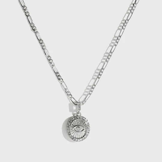 Sterling Silver Evil Eye Necklace