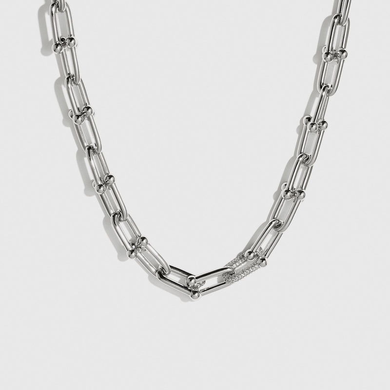 U Link Pave Necklace