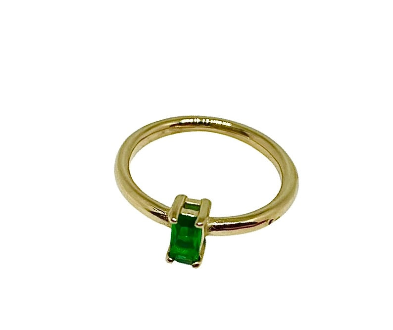 Eden Emerald Gem Ring-Stainless Steel