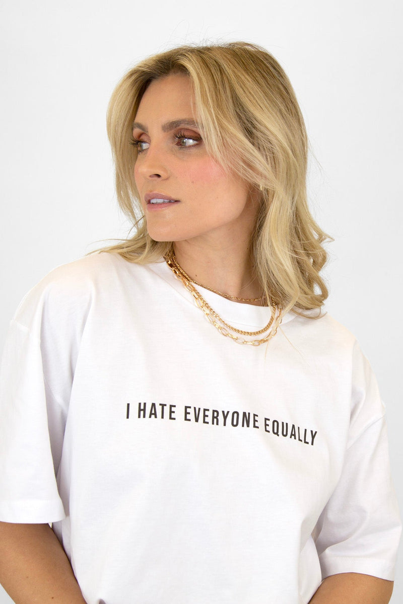 I Hate Everyone Equally Oversized Boxy Tee