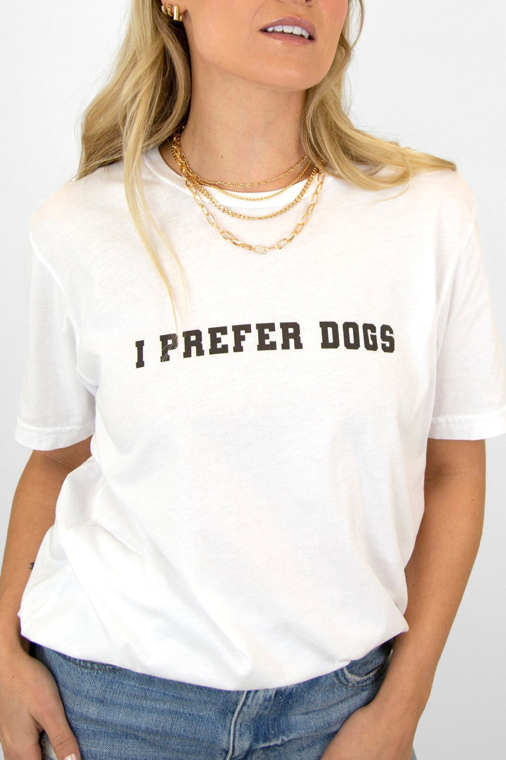 I Prefer Dogs Graphic Garment Dyed Tee
