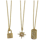 Celestial Gold Necklaces-OPAL STARBURST