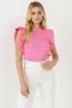 Ruffle Sleeve Ribbed Tank