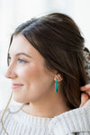 Eva Hoops - Jade / Acrylic Hoop Earrings