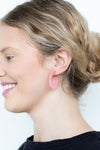Eva Hoops - Coral / Acrylic Hoop Earrings