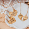 I Hate Everyone Too Broken Hearts Friendship Necklace 14K GOLD