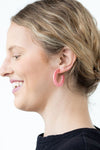 Eva Hoops - Coral / Acrylic Hoop Earrings