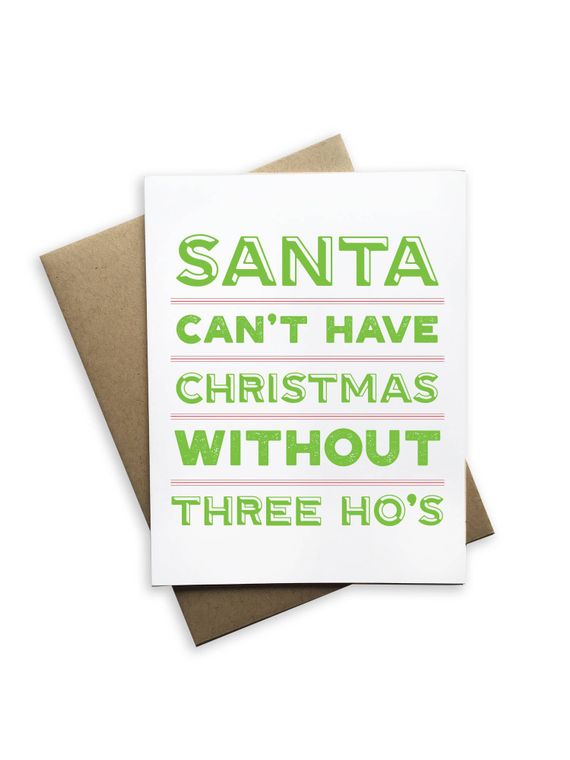 Santa Can't Have... Christmas Card