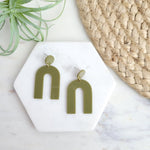Archie - Olive/ Acrylic Earrings