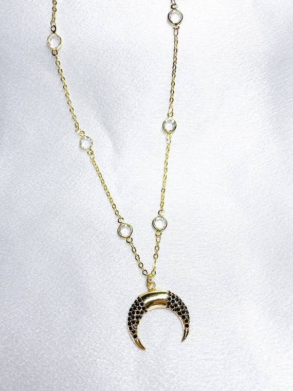 Black Horn Diamond Necklace