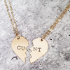 BRASS Broken Hearts Friendship Necklace CUNT