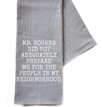 Gray Tea Towel - Mr. Rogers Neighborhood Cotton Tea Towel