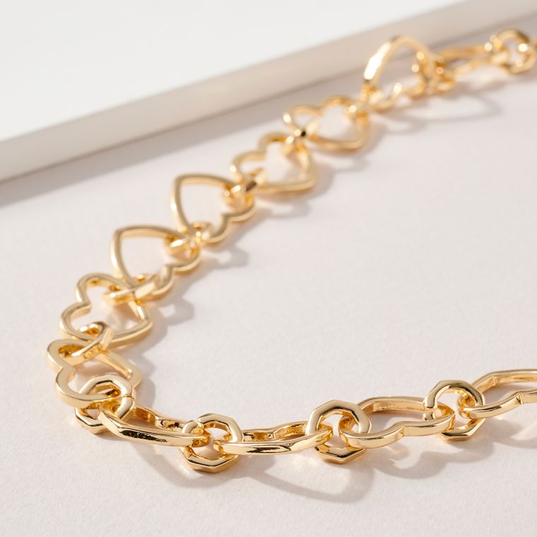 Heart Link Chain Necklace