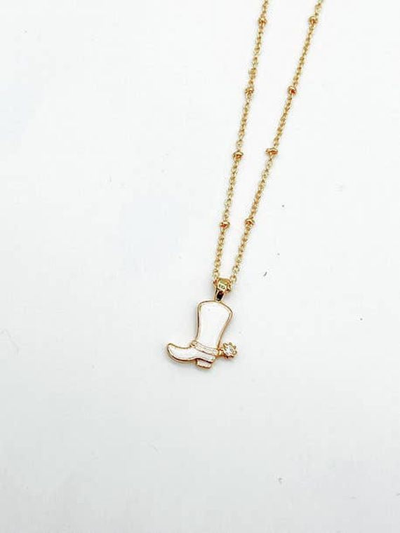 Dainty Cowboy Boot Necklaces