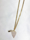 Gold Cuban Chain + Diamond Heart Pill