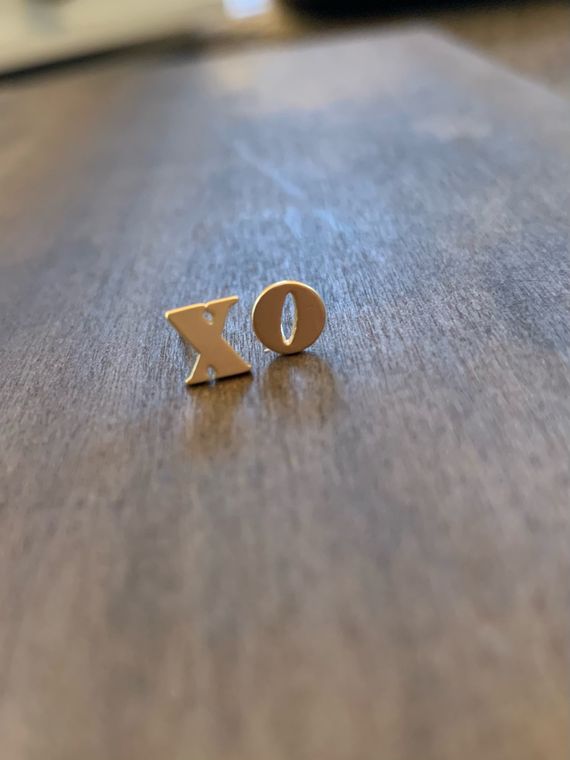 XO stud earrings