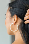 Cameron Hoops - Natural / Acrylic Hoop Earrings