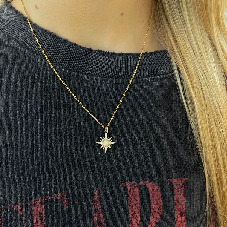 Celestial Gold Necklaces-ENGRAVED MOON