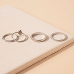 Set of 4 Rhinestone Rings