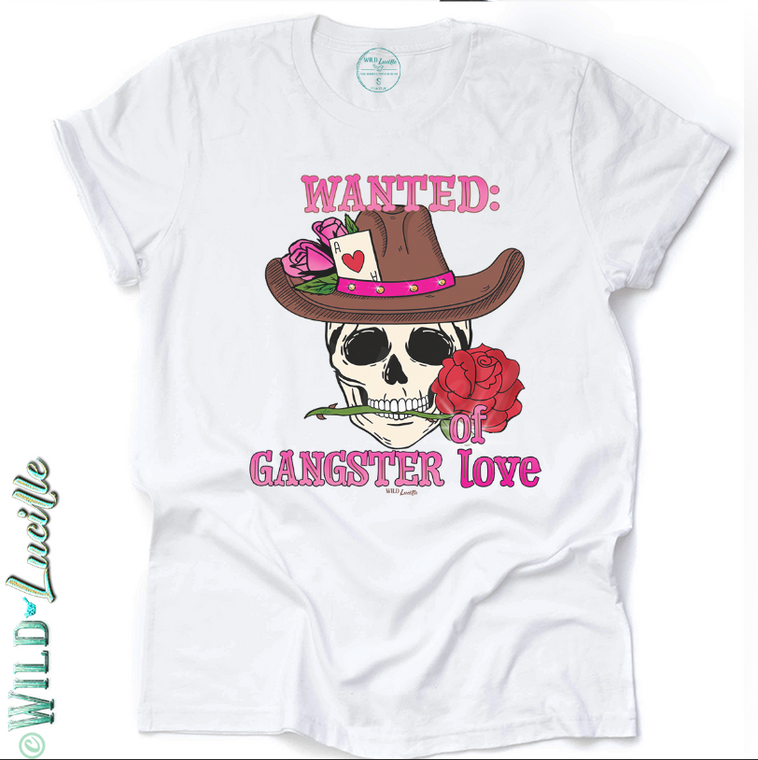 Wanted: Gangster of Love Graphic Crewneck Tee