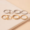 Set of 4 Rhinestone Rings