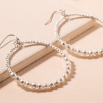 Glass Beaded Hoop Dangling Earrings