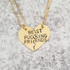 BRASS Broken Hearts Friendship Necklace CUNT