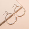 Glass Beaded Hoop Dangling Earrings