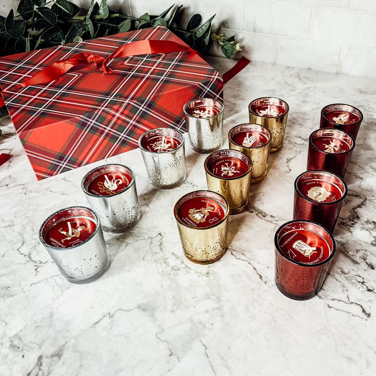 Advent Calendar With Holiday Scented Candles in Gift Box