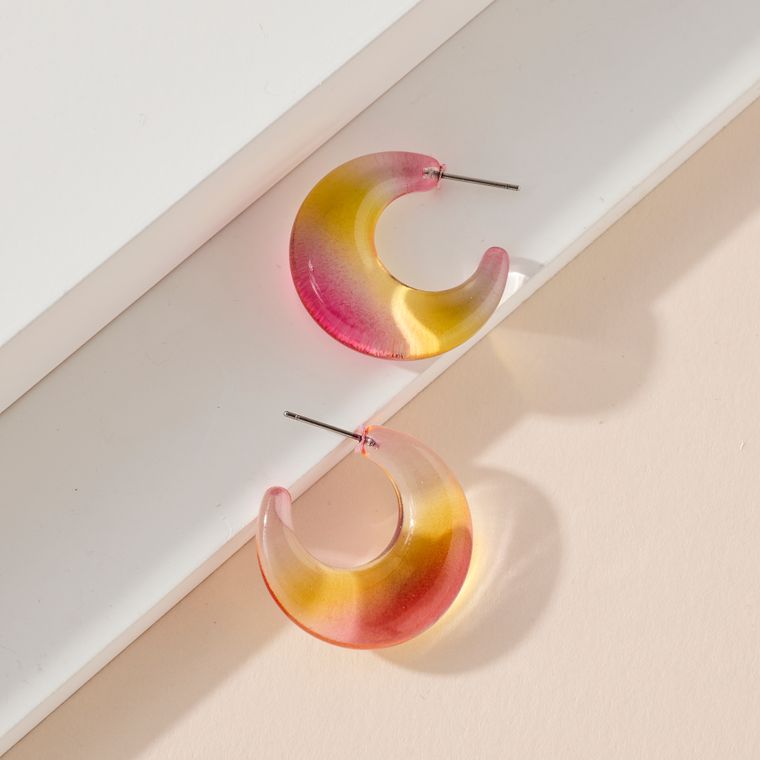 Crescent Open Hoop Earrings