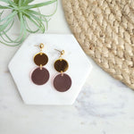 Addison - Mirrored Gold & Rose Gold / Acrylic Earrings