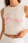 Bride Sleeveless Knit Tank