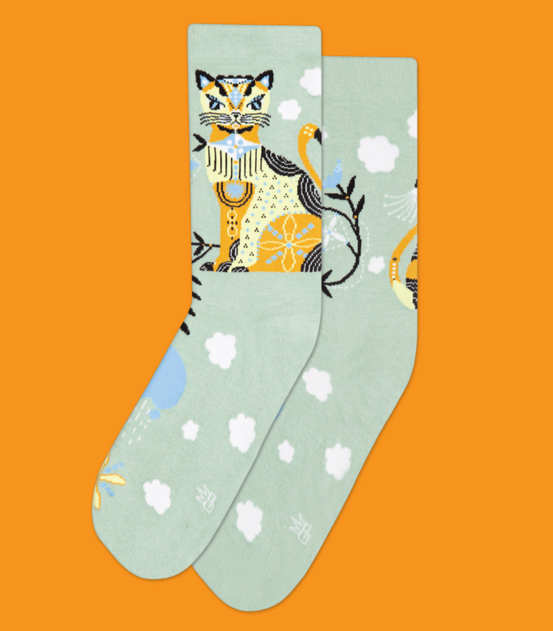 Cat and Clouds Socks