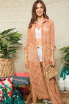 Pale Rust Floral Duster