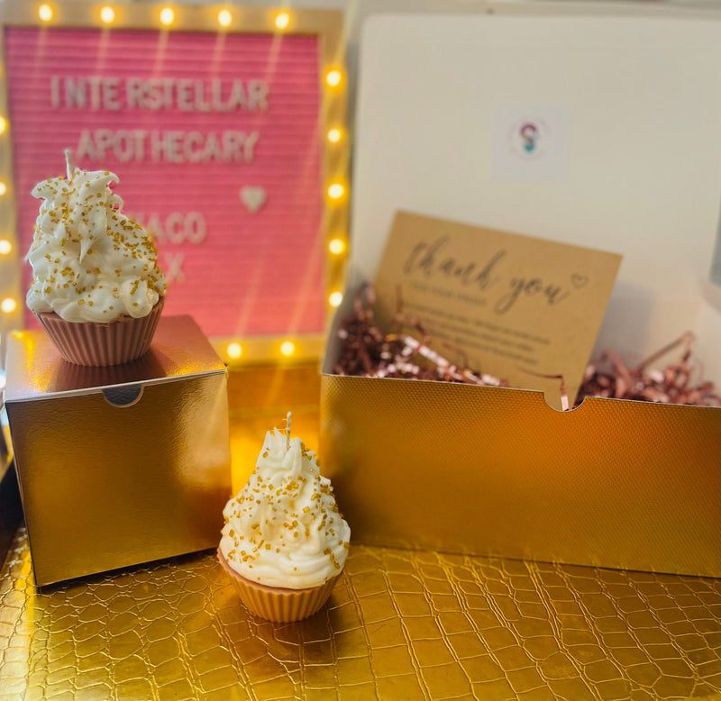 Champagne Toast Cupcake Candle