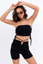 Side Lace Up Tube Top