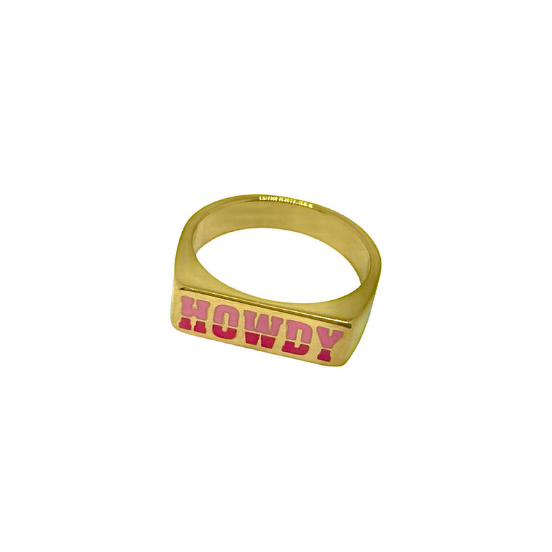 Howdy Gold Ring