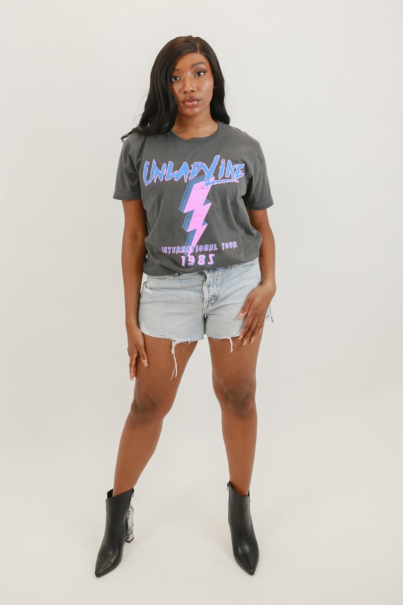 Unladylike Tour Garment Dyed Oversized Tee
